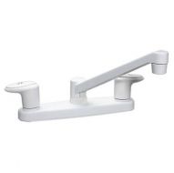 Two Handle Kitchen Faucet (White)